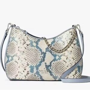 Kate Spade Zippy Snake Embossed Convertible Crossbody Handbag.